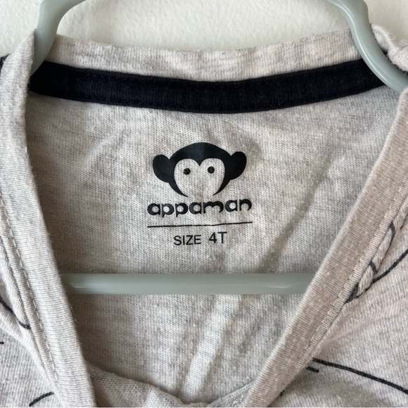 🌼 5/$25 Appaman Kids Bulldog Print Long Sleeve Tee | Size 4T | Gray Cotton Shirt - Picture 4 of 10